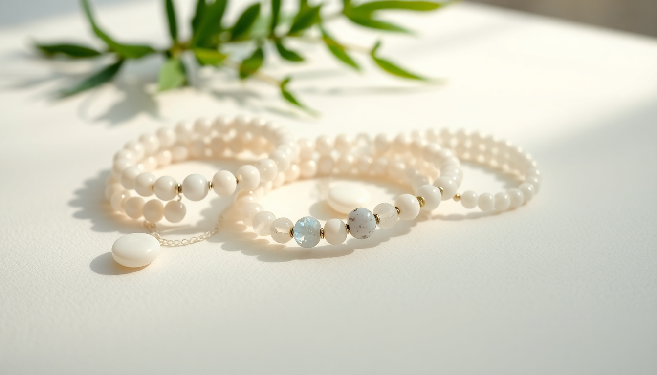Découvrez les bienfaits des bracelets en pierres blanches de lithothérapie