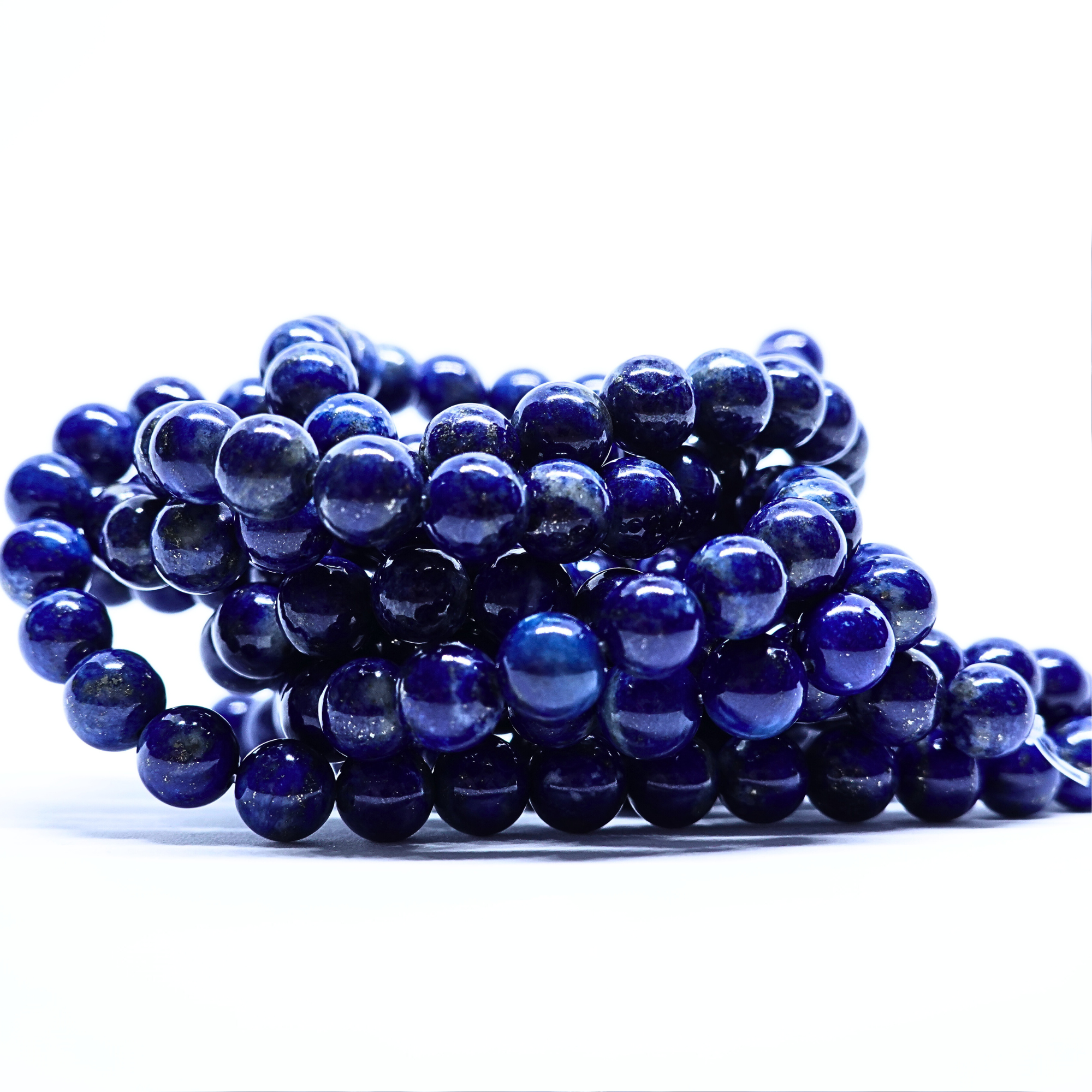 Lapis Lazuli - Rang de perles rondes sur fil en 6 ou 8 mm - Grade AA