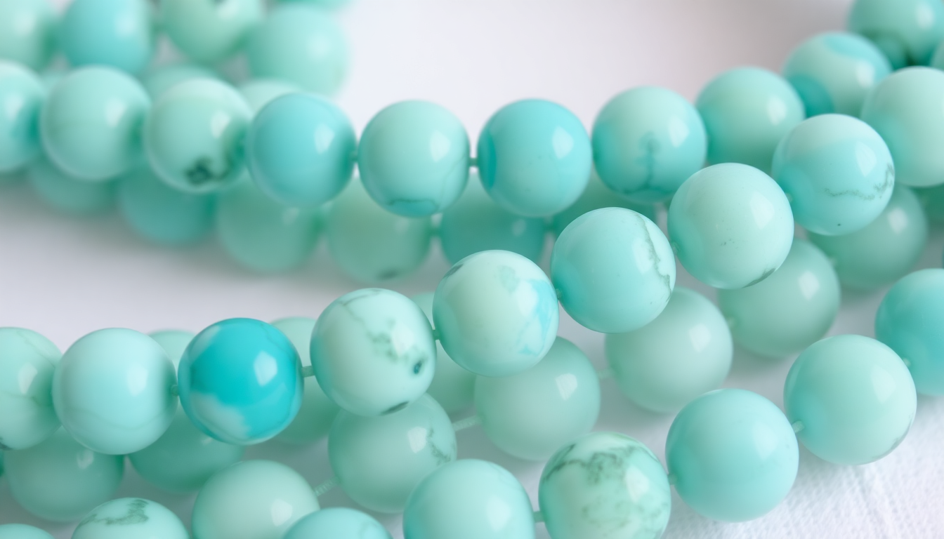 Pourquoi utiliser Green Turquoise - Rang de perles rondes sur fil en 6 ou 8 mm - Grade A dans la création de bracelets en pierres naturelles ?