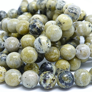 African Green Jade - Rang de perles rondes sur fil en 6 ou 8 mm - Grade A - Tanzanie