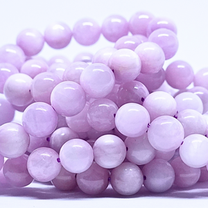 Kunzite - Rang de perles rondes sur fil en 6 ou 8 mm - Grade A