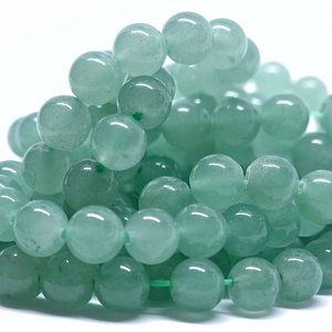 Aventurine verte - Rang de perles rondes sur fil en 6 ou 8 mm - Grade Regular
